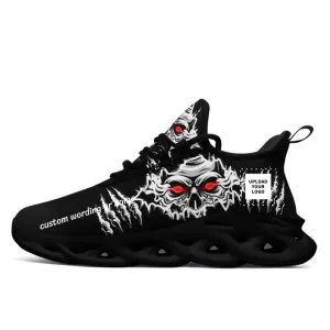 Personalized Skull Sneakers, Custom Bone Skull Shoes, Comfortable and Stylish Shoes,2016MS-230270011