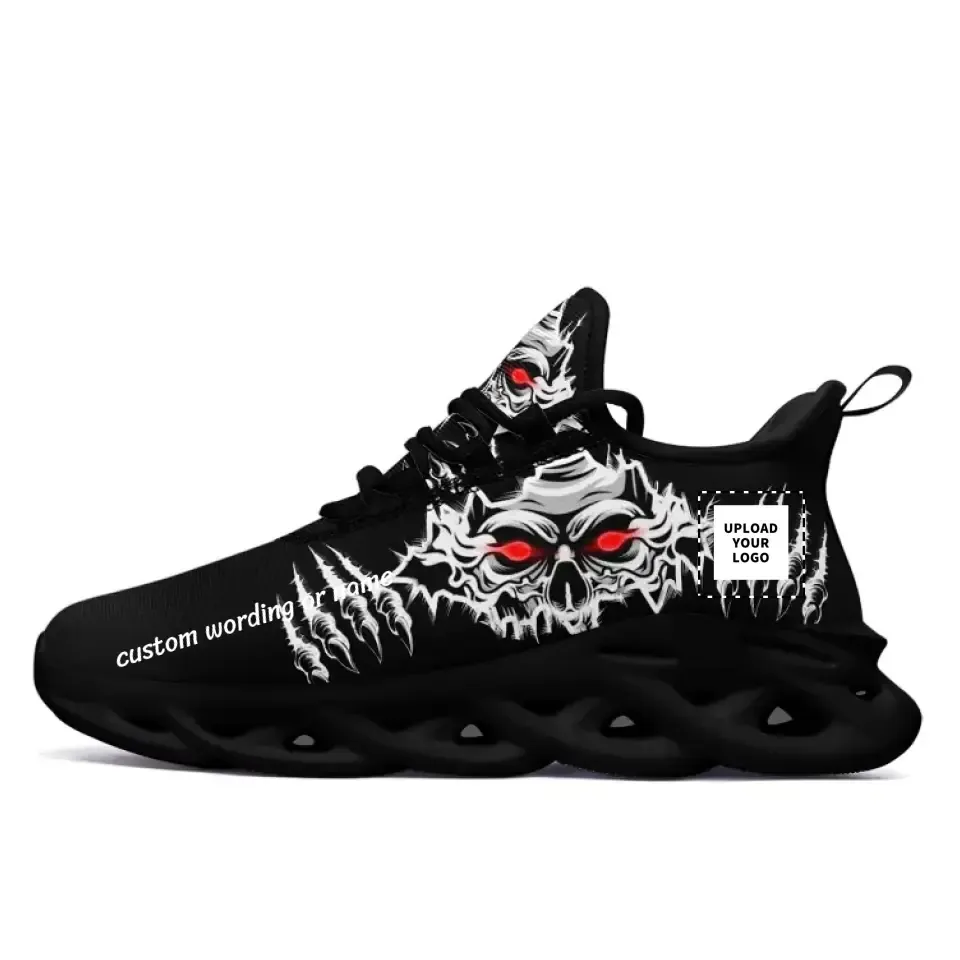 Personalized Skull Sneakers, Custom Bone Skull Shoes, Comfortable and Stylish Shoes,2016MS-230270011
