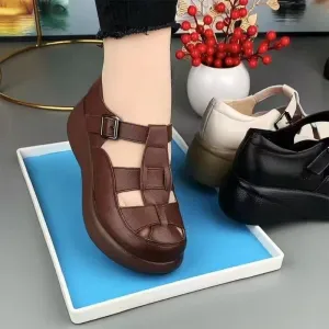 Platform Leather Casual Shoes
