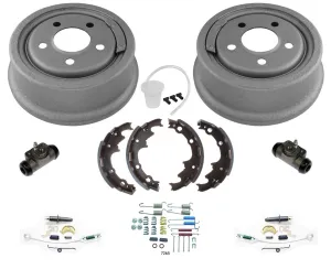 R Brake Drums Brake Shoes Spring Wheel Cylinders for Jeep Wrangler 2001-2006 9pc