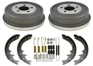 Rear Brake Drums & Brake Shoes Springs 4Pc Fits For Jeep Liberty 2002