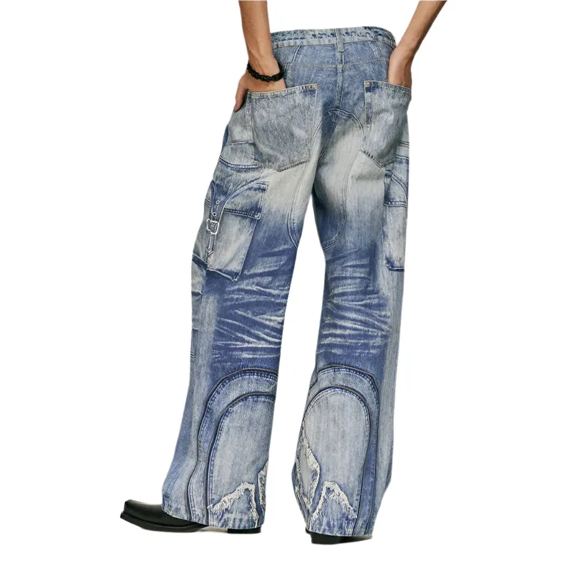 Retro Washed Worn Jeans