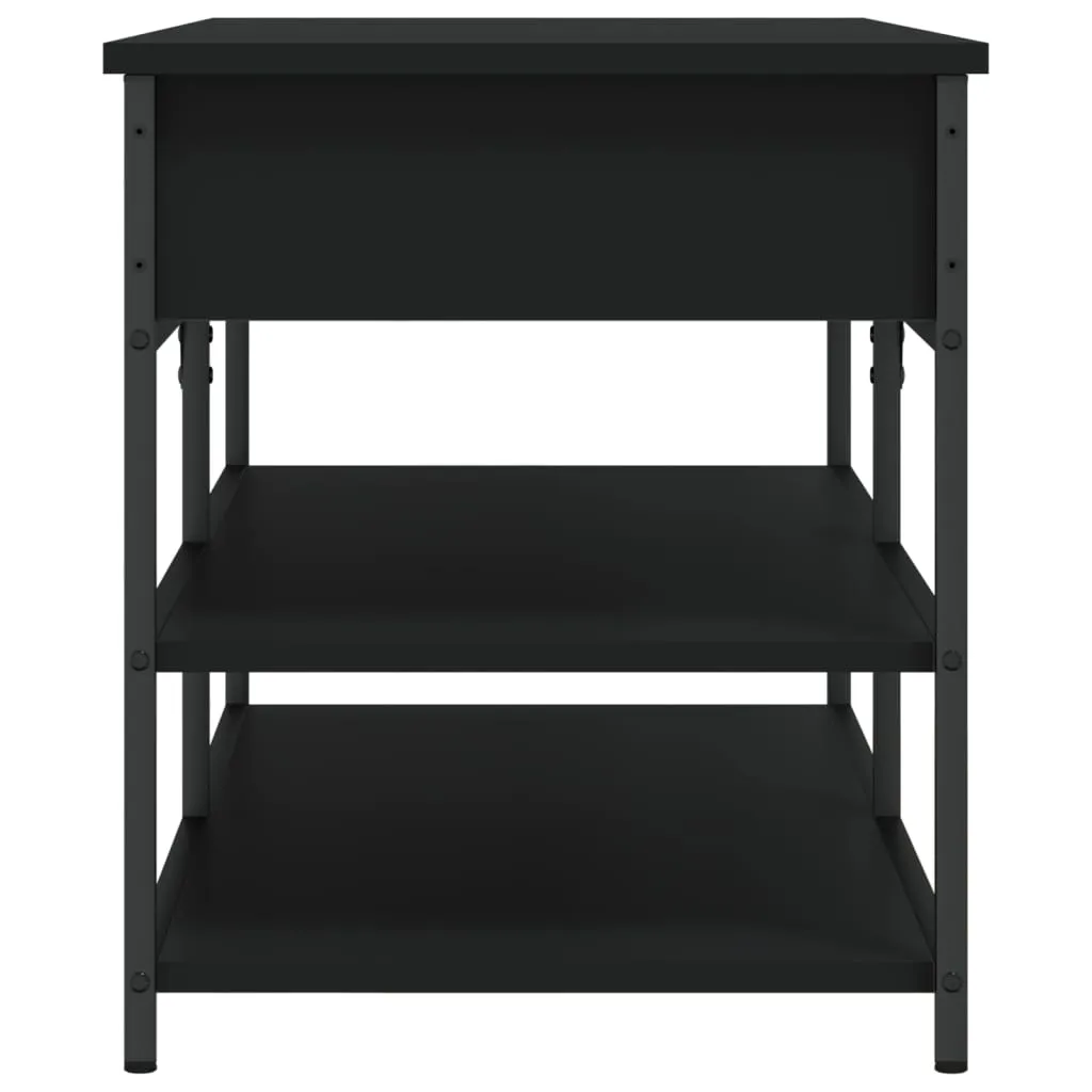 Shoe Bench Black 100x42.5x50 cm Engineered Wood