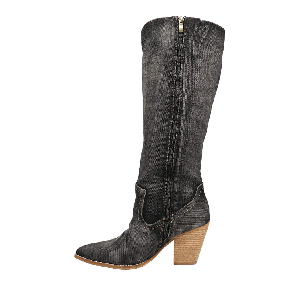 Talk Is Cheap Pointed Toe Zippered Boots