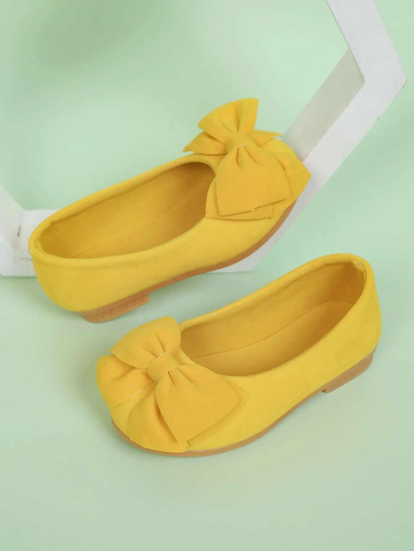 Toddler Girls Minimalist Bow Decor Flats