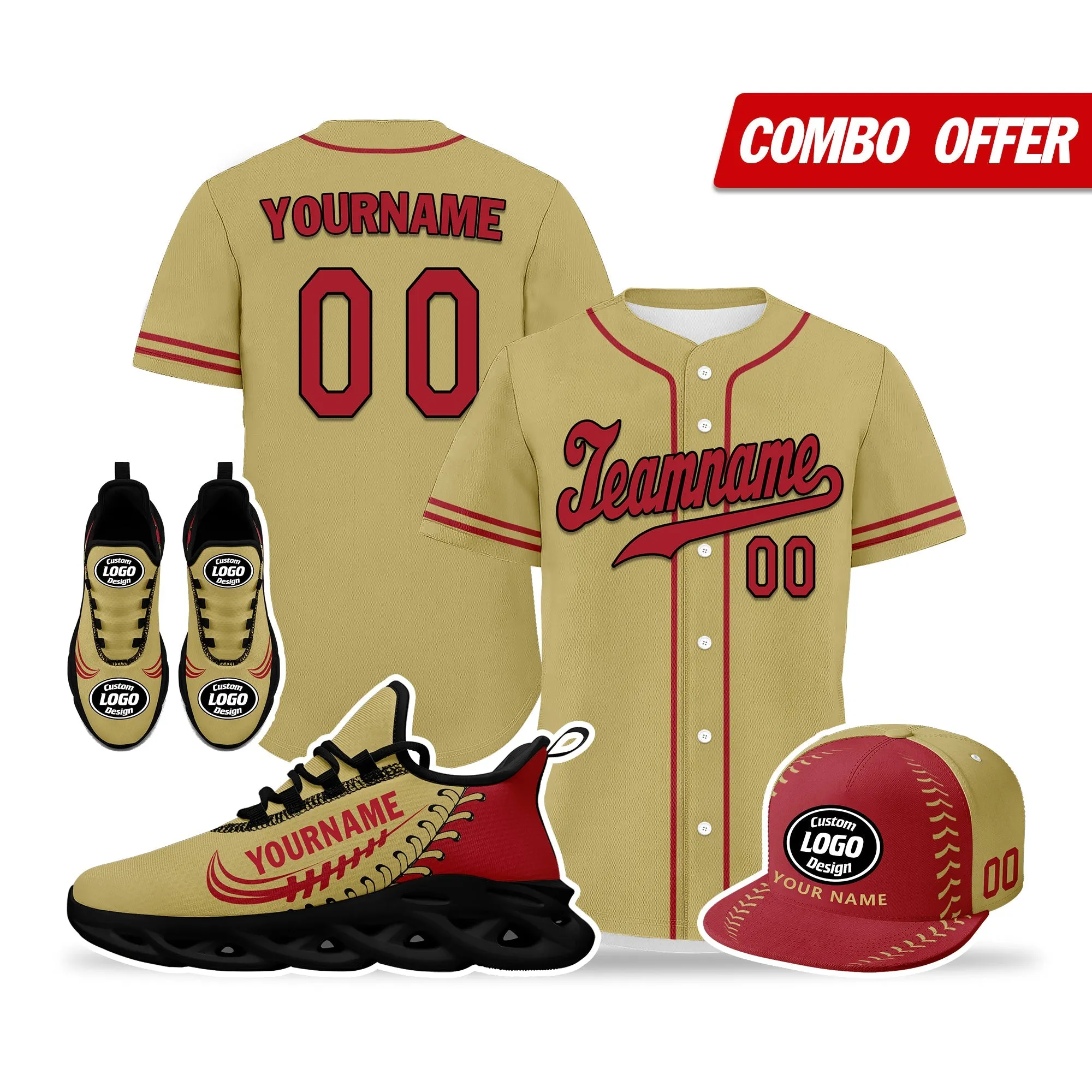 Unique Gift,Custom Yellow Jersey MaxSoul Shoes and Hat Combo Offer Personalized ZH-bd0b00e0-7