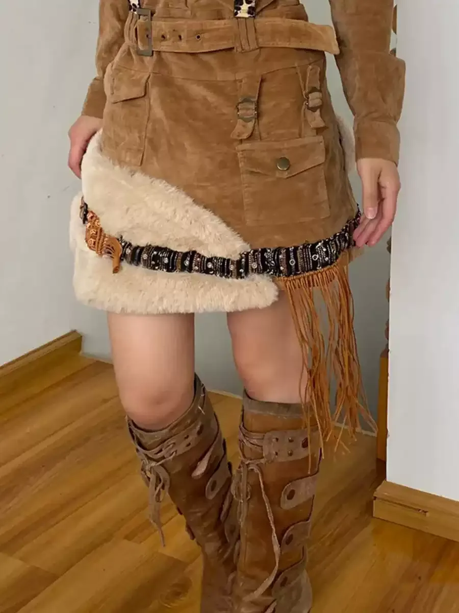 Vintage-Inspired Light Brown Cowgirl Boots with Round Toe – Cowgirl Boots for Wedding