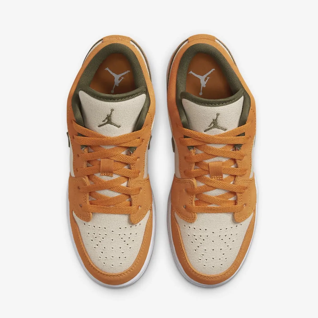 Women's / GS Air Jordan 1 Low "Ceramic Orange Olive" (DJ0342-102)