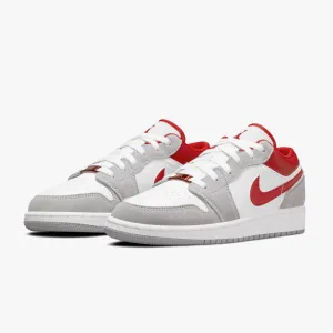 Women's / GS Air Jordan 1 Low SE "Light Smoke Grey Red" (DM0589-016)