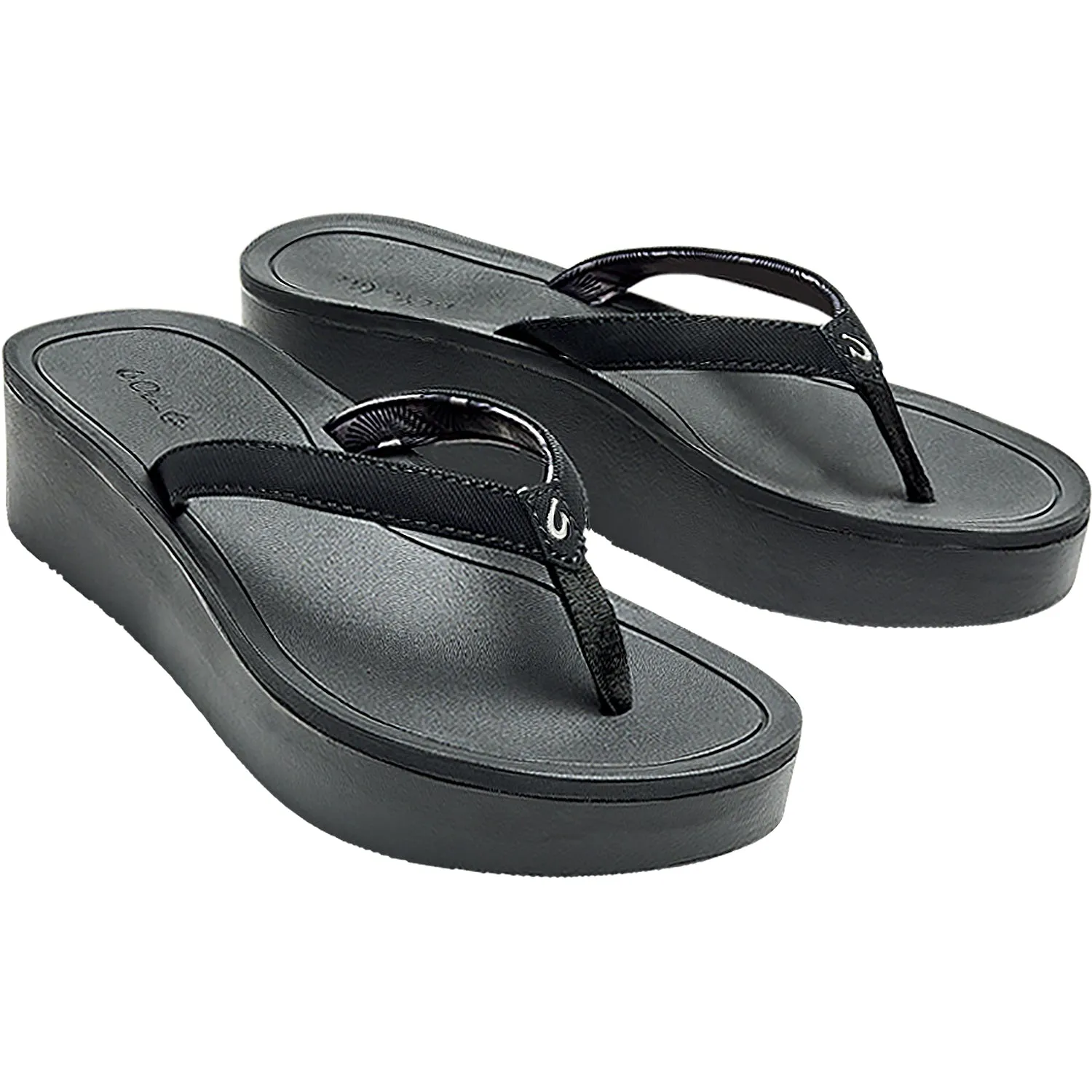 Women's OluKai Pi'o Lua Black Synthetic