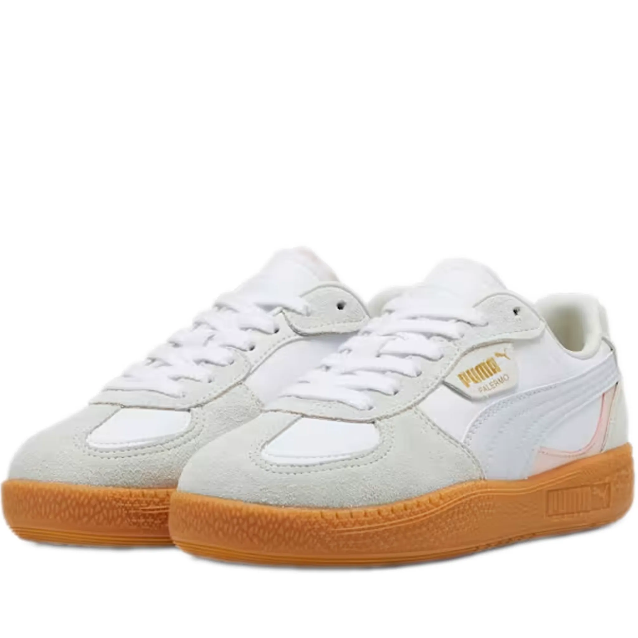 Women's Puma Palermo Moda Leather Shoes - PUMA White/ Silver Mist