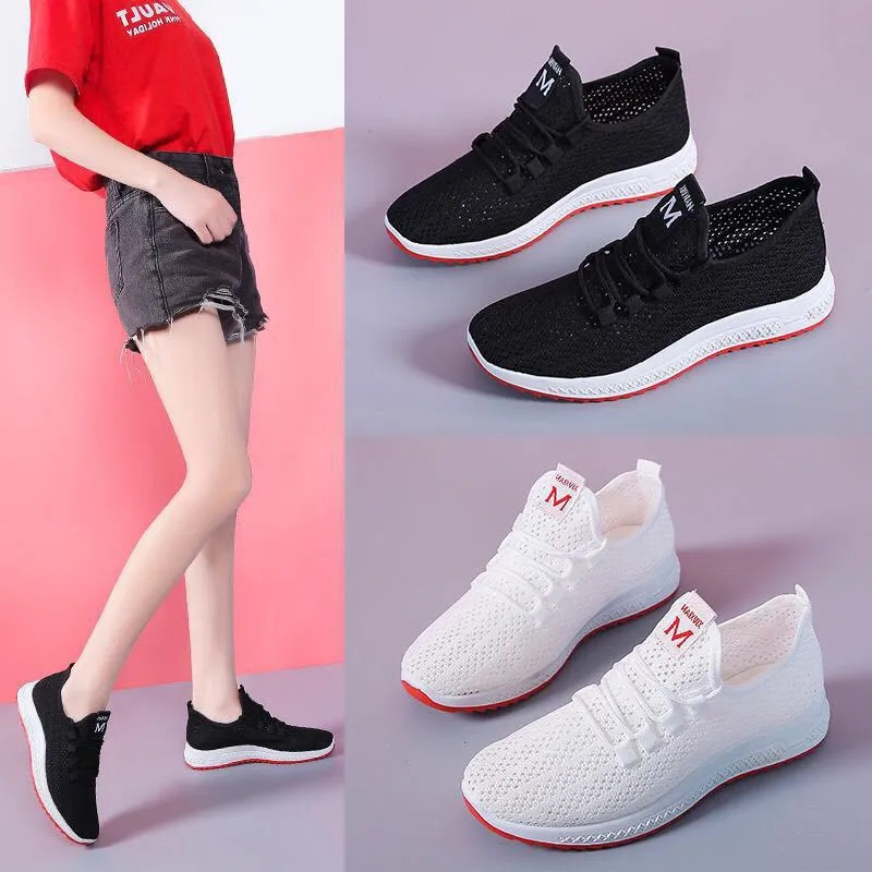 xakxx Old Beijing Cloth Shoes  New Korean Style Women's Running Sneaker Internet Celebrity Lightweight Casual Mesh Surface Shoes Soft Bottom Pumps