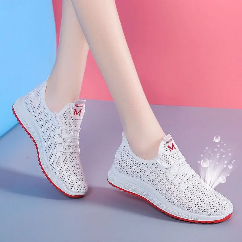 xakxx Old Beijing Cloth Shoes  New Korean Style Women's Running Sneaker Internet Celebrity Lightweight Casual Mesh Surface Shoes Soft Bottom Pumps