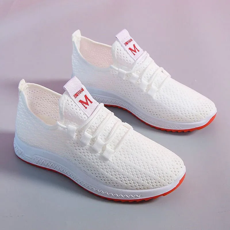 xakxx Old Beijing Cloth Shoes  New Korean Style Women's Running Sneaker Internet Celebrity Lightweight Casual Mesh Surface Shoes Soft Bottom Pumps