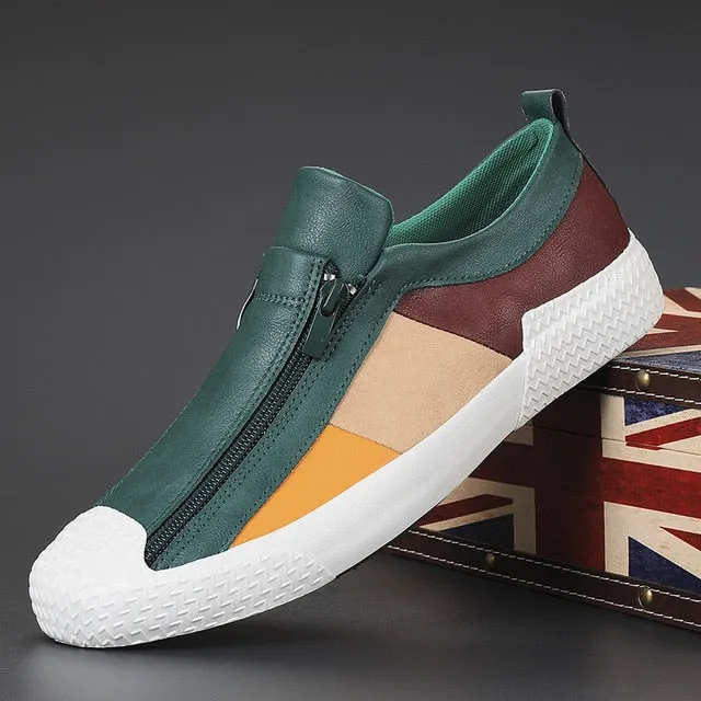 Yeknu Men's Vulcanized Shoes Spring/Autumn Designer Sneakers Breathable Men Loafers Shoes Soft Sole Comfortable Casual shoes Flats